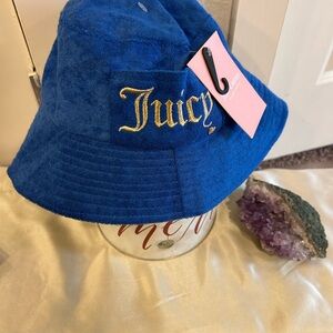 Juicy Couture Blue Terry Cloth Bucket Hat